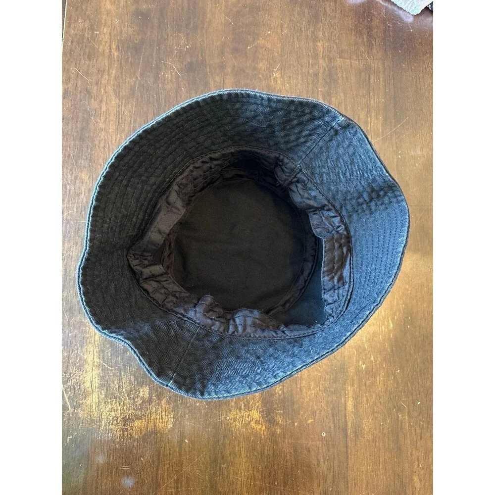 Black bucket hat cotton casual camping sustainable summer basic girl boy teens